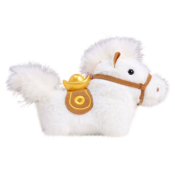 Lucky Horse Figurine Toy with Gold Bars for Wealth and Success, Home Office Desk Decor, Feng Shui Good Luck Charm, Collectible Gift for Housewarming Birthday Business Opening