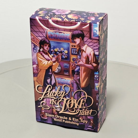 Lucky In Love Tarot Deck 10.3*6cm 78 Pcs Cartoon Tarot Cards Based on Rider Waite System Anime Themed