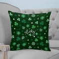 thumbnail image 1 of Lucky Ireland Throw Pillow Covers, Soft Pillowcases with Invisible Zipper, St. Patrick's Day Spring Shamrock Green Decorative Square Pillow Cushion Covers for Living Room Couch Sofa Bed 16x16 Inches, 1 of 8