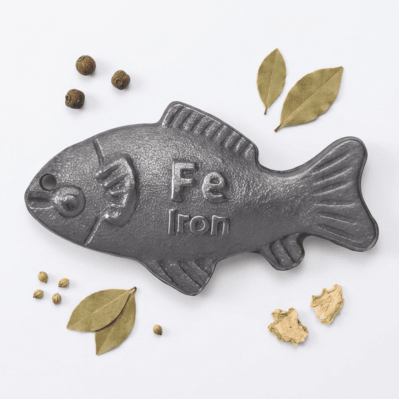 Iron Fish Cooking Tool, Cast Iron Fish for Cooking to Support Iron Intake, Food Grade Iron Supplement for Daily Use