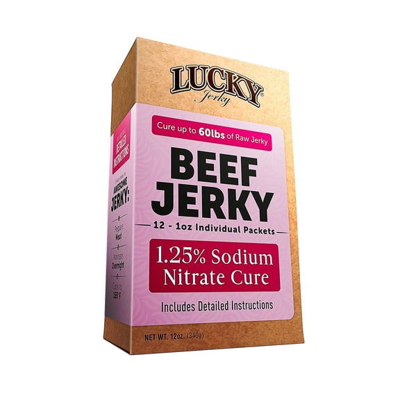 Lucky Beef Jerky DIY Cure Kit - Enough to Cure 60lbs of Raw Jerky