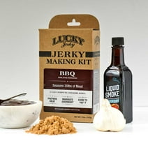 Lucky Jerky DIY Seasoning Kit - BBQ Flavor - Makes 20lbs of Jerky, Jerky Making, Jerky Seasoning, Cure, DIY, Slab Style, Stick