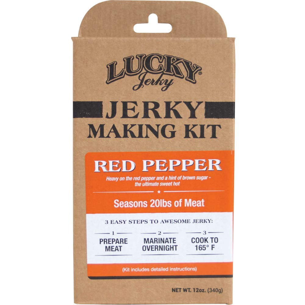 Lucky Jerky Red Pepper DIY Jerky Seasoning Kits Seasons 20lbs of Meat