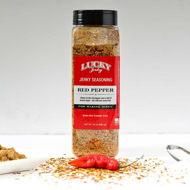 Lucky Jerky Red Pepper Seasoning - 24oz Bottle - Spicy Flavor, Perfect ...