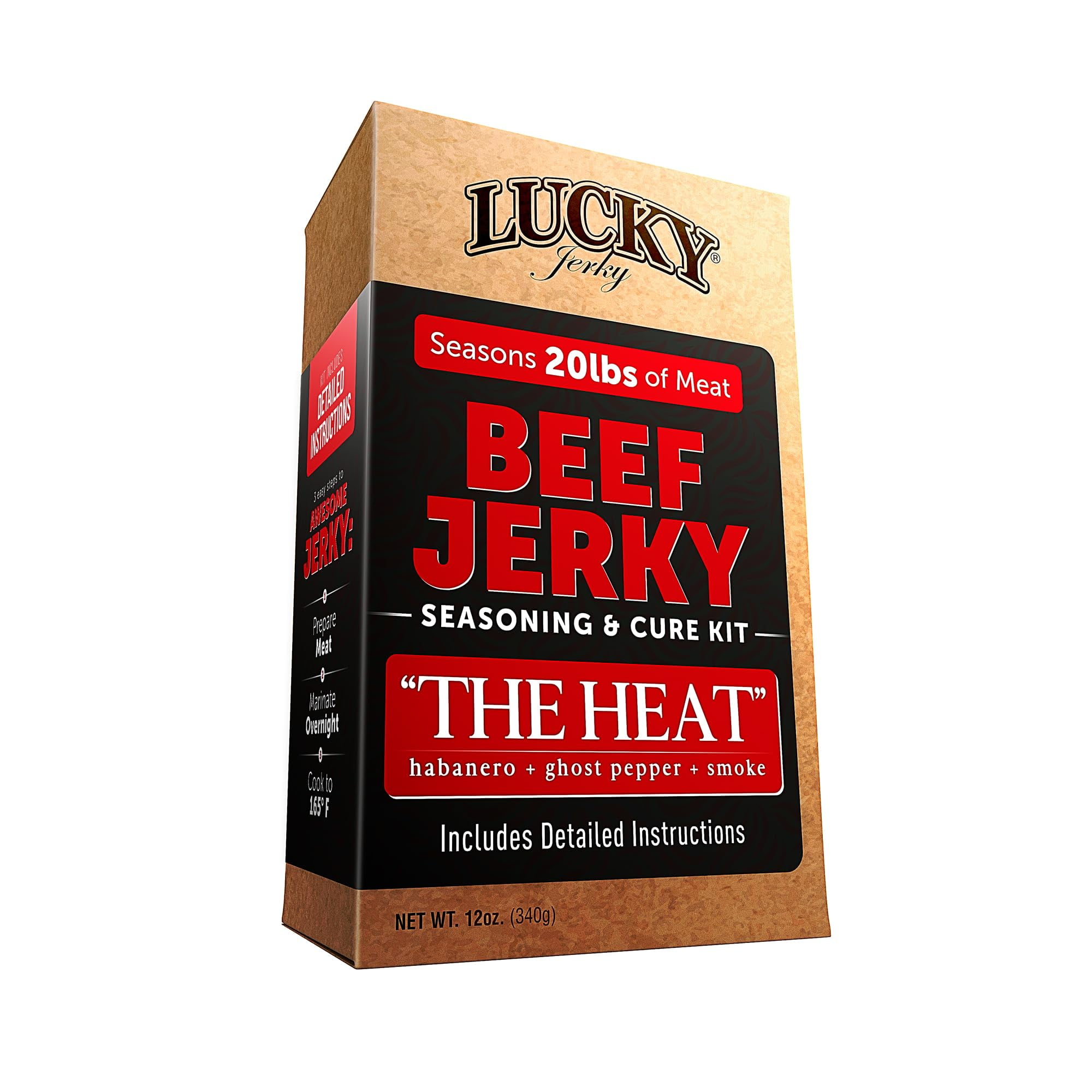 Lucky Jerky The Heat DIY MDA05 Jerky Seasoning Kit Seasons 20lbs of