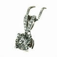 thumbnail image 1 of Lucky Jewels 2Ct Round Cut Simulated Diamond Solitaire Pendant 14K White Gold Plated 925 Silver, 1 of 5