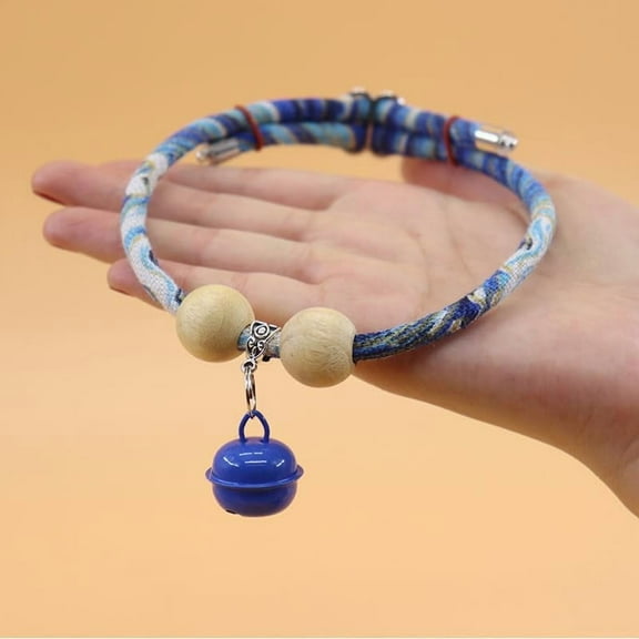 Lucky Kimono Cedar-Bead Pet Collar, Personalized Celery Pets Dog Cat Suit Collar with Fortune Pendant, Comfortable Adjustable, Suitable for All Types of Pets