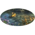 thumbnail image 1 of Lucky Koi Fish Lotus Leaf Floral Medallion Round Rug - Small Round Area Rug, Soft Non-Slip Machine Washable Bedroom Mat Indoor Accent Entry Carpet for Office Desk Dorm Hallway, 1 of 6