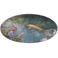 thumbnail image 1 of Lucky Koi Fish Lotus Leaf Round Rugs -Washable Non-Slip Small Round Area Rug Throw Soft Circle Rugs for Bedroom, Modern Print Indoor Carpet for Entryway Sofa Living Room, 1 of 6