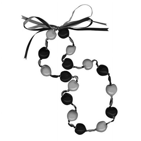 Lucky Kukui Nuts Necklace Black/Silver