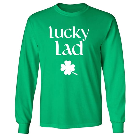 Lucky Lad (clover) Adult Long Sleeve T-shirt