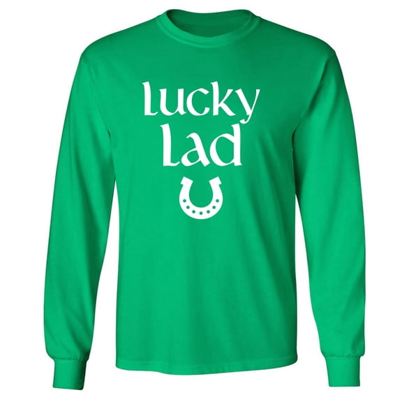 Lucky Lad (horseshoe) Adult Long Sleeve T-shirt