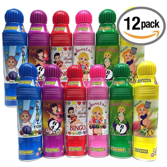 Lucky Lady Bingo Daubers 12 Count, 12 Pack, Assorted Colors