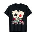 thumbnail image 1 of Lucky Lady Poker Player | Gambling Casino | Gambler T-Shirt, 1 of 5