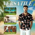 thumbnail image 1 of Lucky Las Vegas Black Hawaiian Shirt for Men, Button Down Summer Beach Short Sleeve, Retro Style, Sizes S-5XL, 1 of 3
