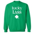 thumbnail image 1 of Lucky Lass (clover) Crewneck Sweatshirt, 1 of 3
