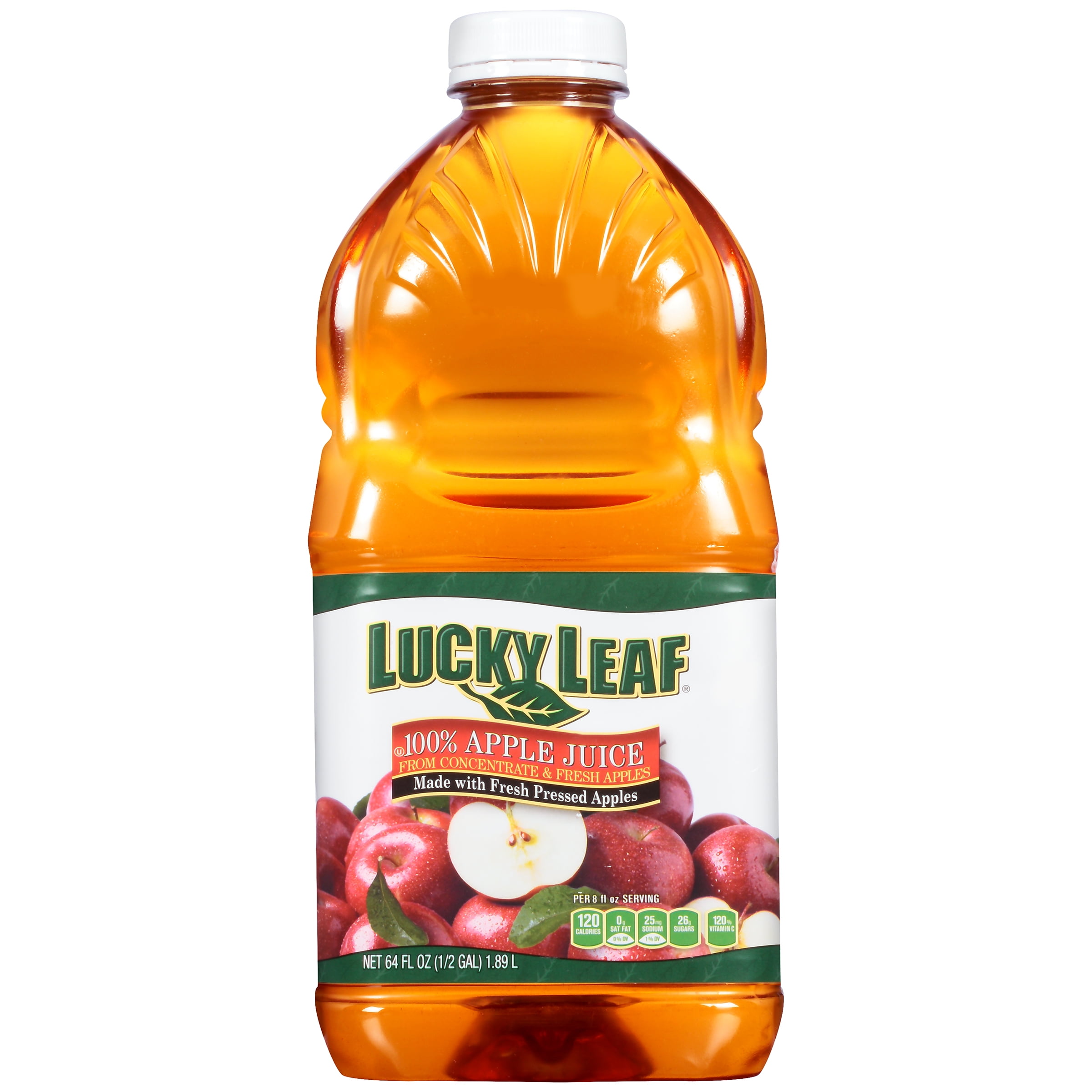 Lucky Leaf 100 Apple Juice, 64 fl oz