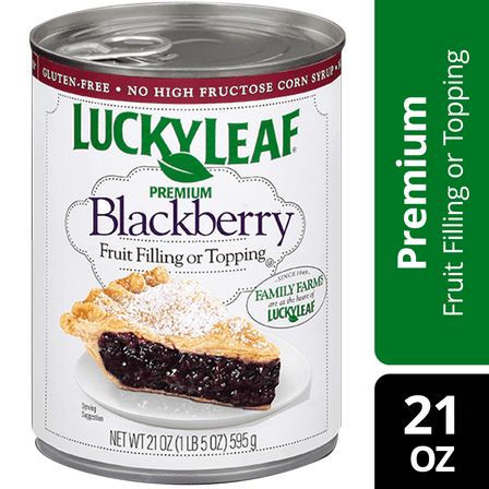 Lucky Leaf Premium Blackberry Fruit Filling & Topping, 21 oz Can
