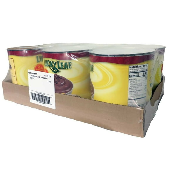 Lucky Leaf Premium Chocolate Pudding, 112 Ounce Can -- 6 per case.