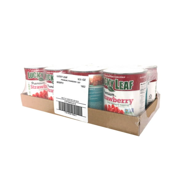 Lucky Leaf Premium Strawberry Pie Filling, 21 Ounce -- 8 per case.