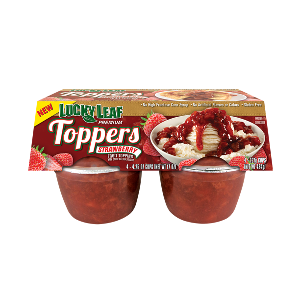Lucky Leaf® Premium Toppers Strawberry Fruit Topping 44.25 oz. Cups