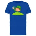 thumbnail image 1 of Lucky Leprechaun With Clover T-Shirt Men -Image by Shutterstock, Male XX-Large, 1 of 2