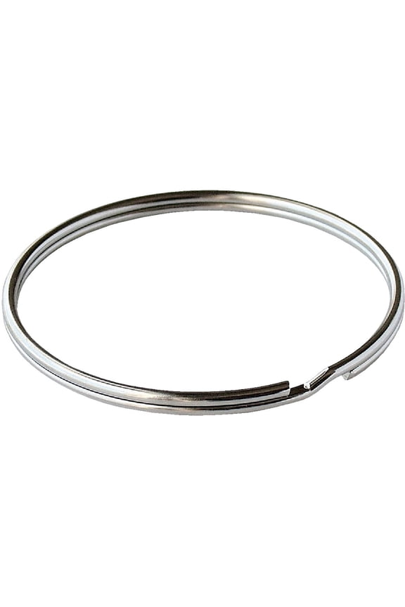 Line 1" Split Key Ring Bulk 100/Box, Nickel-Plated Tempered Steel, Heavy Duty Metal Key Chain Ring for Cars, Crafts, Lanyards