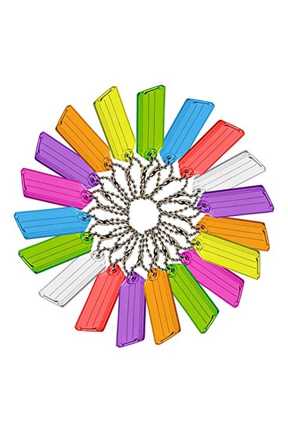 Lucky Line 10100 Colored Key Tag with Ball Change Display, Assorted$$Office