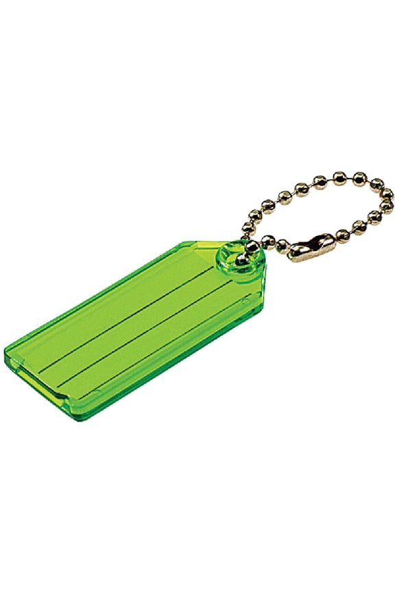 Line Plastic Key Tag - Colored Slide On Key Tags - Ball Change Display