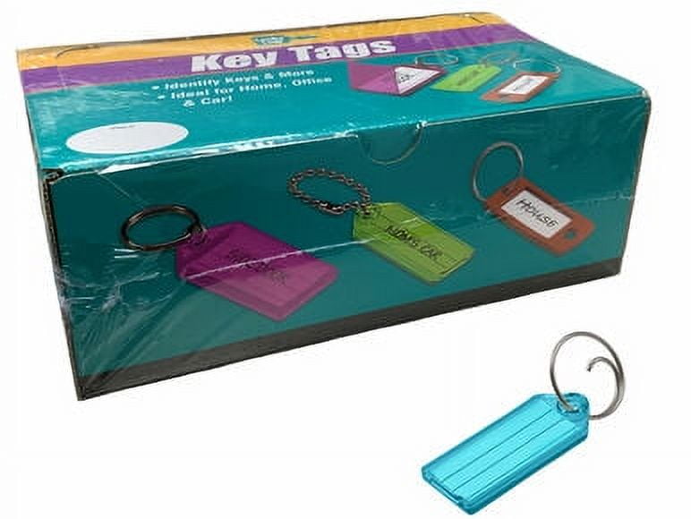 Lucky Line 12300-30 Blue Key Tag with Tang Ring 12300-30 100/box