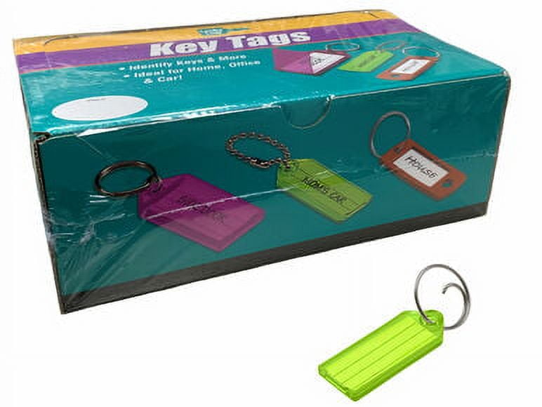 Lucky Line 12300-40 Green Key Tag with Tang Ring  100/box