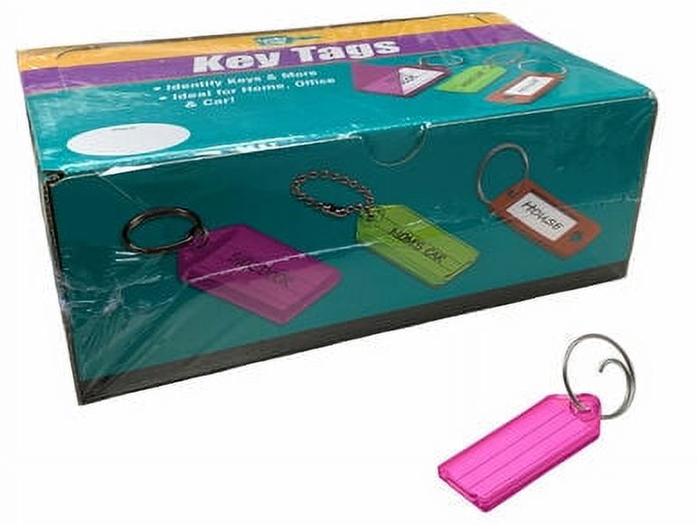 Lucky Line 12300-68 Magenta Key Tag with Tang Ring 100/box