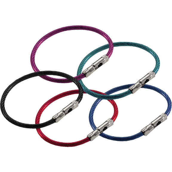 Lucky Line Flex-O-Loc Steel Key Ring - Corrosion-Resistant, Waterproof - 1-Pack