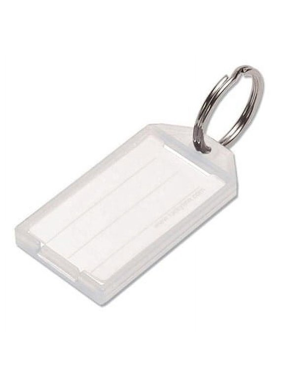 60400-10 Clear Key Tag with Split Ring 100/Box