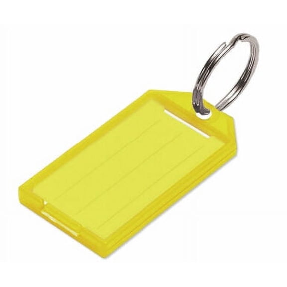 Lucky Line 60400-80 Yellow Key Tag with Split Ring 100/Box