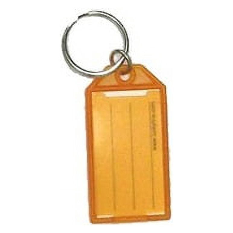 Lucky Line 60500-50 Orange Key Tag, w/Split Ring 100/box