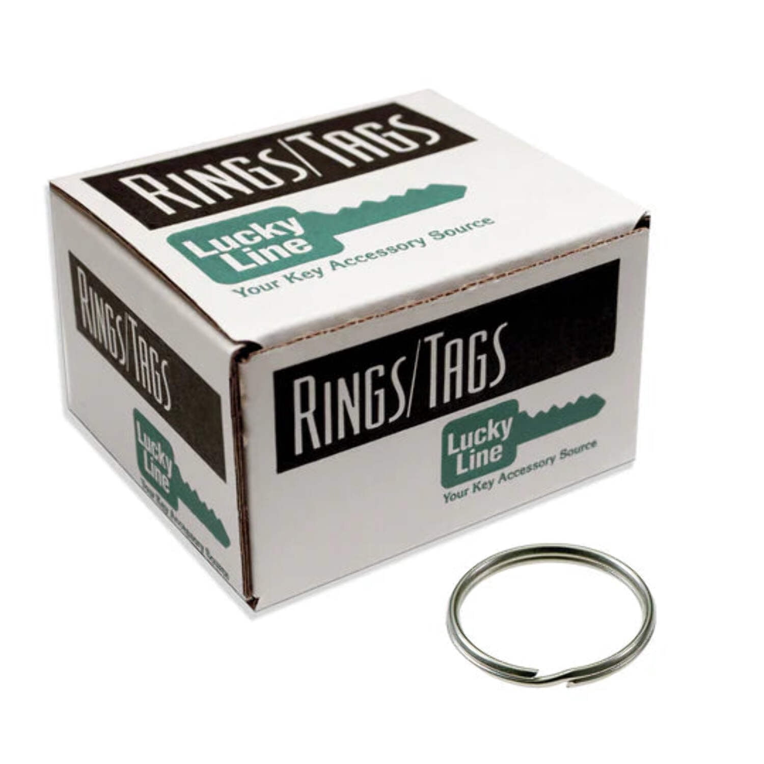 Lucky Line 79100 3" Split Key Ring Nickel-Plated Steel 25 Per Box