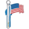 thumbnail image 1 of Lucky Line American Flag Design Decorative House Key, SC1  B101S Pack of 5, 1 of 2