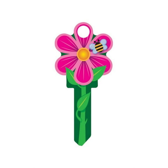 B106K Key Blank, Lucky Line, Kwikset KW1, Flower Design - Quantity 5