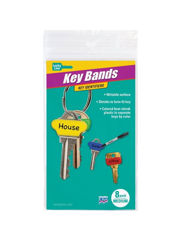 Line Colorful Key Bands - Key Identifiers Medium, 8 Pack (17108)