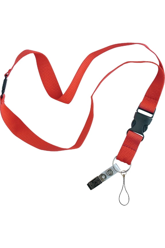 Line Flat Break Away SafetyLanyard for Keys or Badge Clip, Color May Vary (64101)