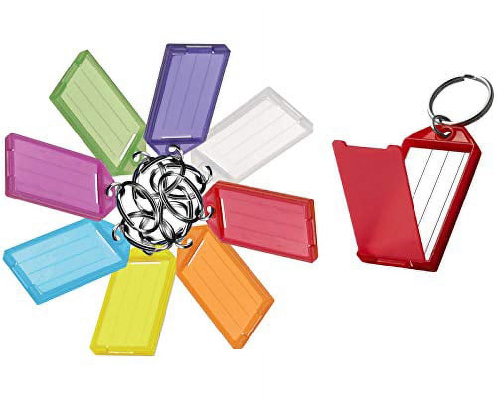 Lucky Line ID Key Tag with Flap, Split Ring & Paper Insert for Labeling