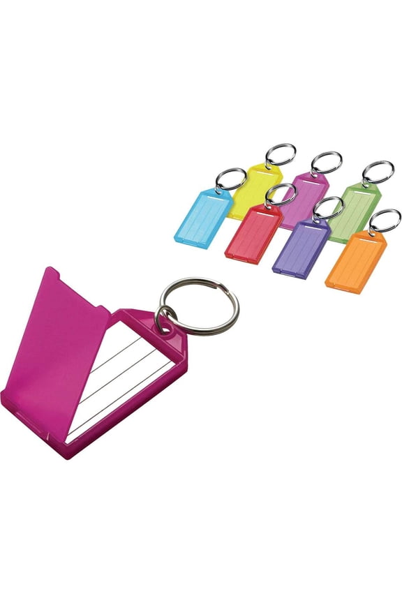 Plastic Key Tag With Ring - Key ID Tag - 2 Piece