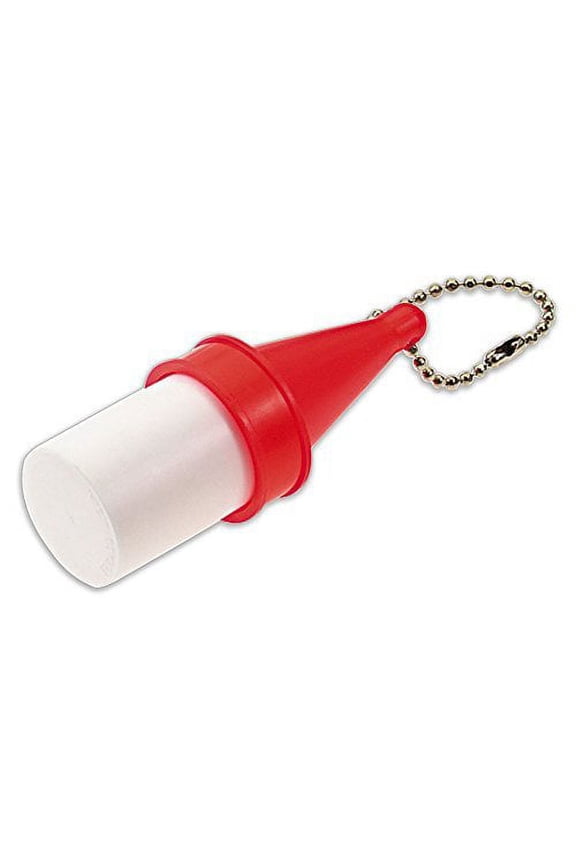 Key Float With Ball Chain - Red And White - Liner Keychain