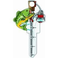 Lucky Line Fishing Pole Design Decorative House Key, KW11 B117K Pack of 5