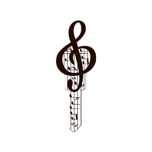 B125S Key Blank, Schlage SC1, Music Notes - Quantity 5
