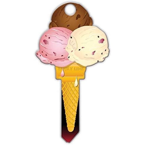 Lucky Line Key Shapes, ICE Cream, House Key Blank, KW1/11, 1 Key B111K