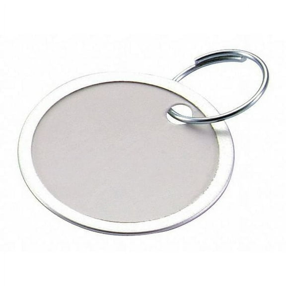 Key Tag, White, Metal Alloy, Paper, Paper Metal-Rimmed Ring, Satin 25 PK