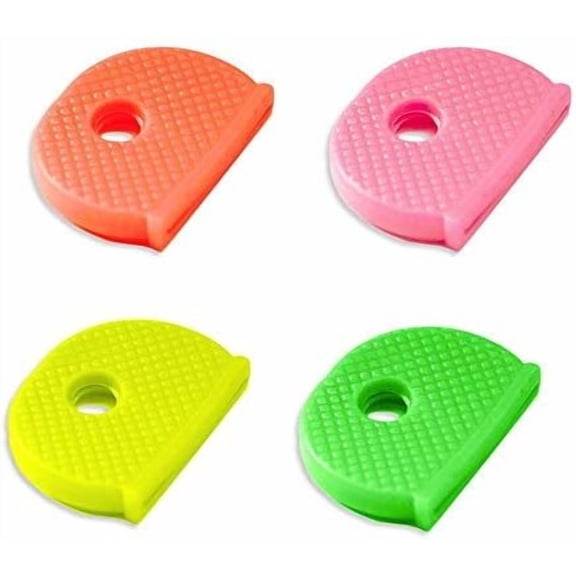 Lucky Line Medium Key Identifier Caps, Standard Size, Assorted Neon Colors, 4 Pack 16506
