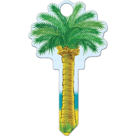 Lucky Line Palm Tree Design Decorative House Key, KW11 B112K Pack of 5